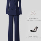 9399 blue suit + straight pants / 4 XL