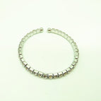 Silver (open band with diamonds)