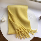 Seahorse hair solid color-goose yellow / 210*40