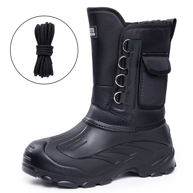 Men's New Winter Cotton Shoes, Velvet and Thickened High-Top Snow Boots, Waterproof and Non-Slip, One-Leg Cotton Boots, Cross-Border Dropshipping