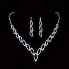 White 451 Necklace Stud Earrings