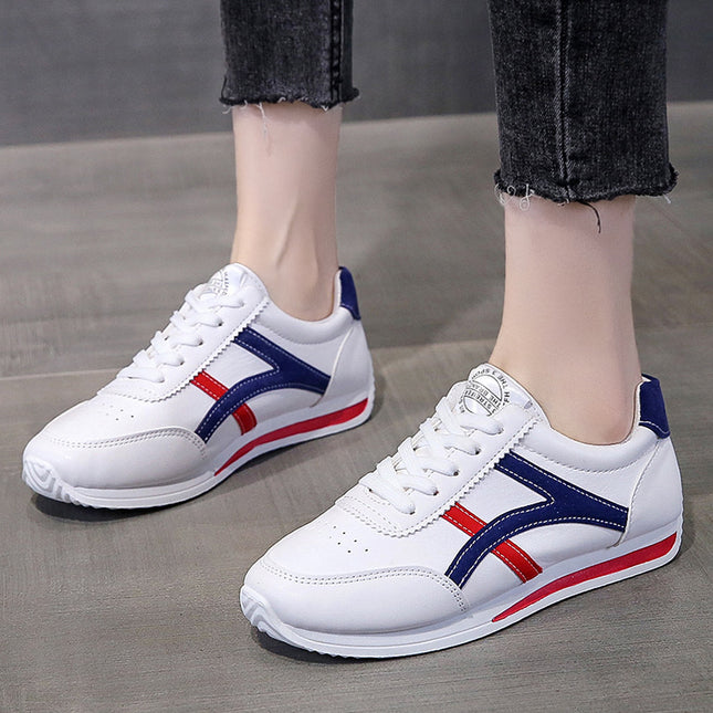 Sports White Shoes Women's 2025 New Autumn Breathable Women's Shoes Internet Celebrating Fashion Forrest Gump Shoes All-match Flat Trendy Shoes