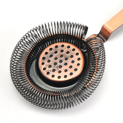 European Hawthorne Wine Ice Filter 304 Stainless Steel Grid Filter Boston Ice Strainer