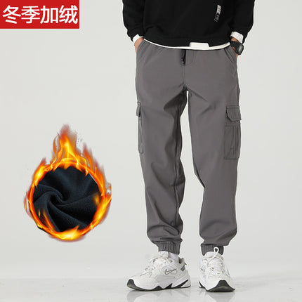 Spring and Summer Thin Multi-pocket Pants Men's Loose plus size Stretch Straight Casual Pants Men's Fashionable Breathable Work Pants