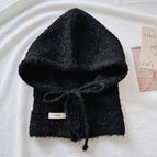 Balaclava curly hair black