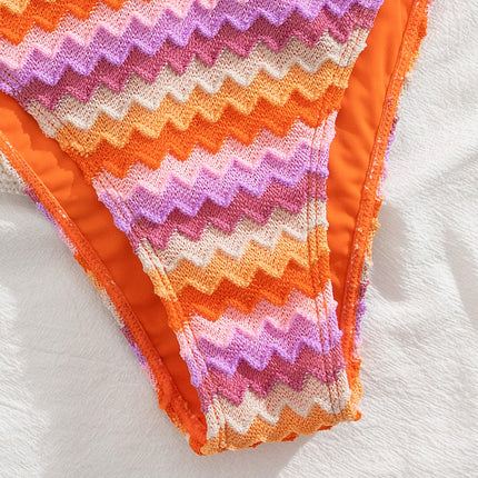 2025 Amazon New European and American Bikini Swimsuit Female Sexy Halterneck Backless Beach Bikini Export Swimsuit