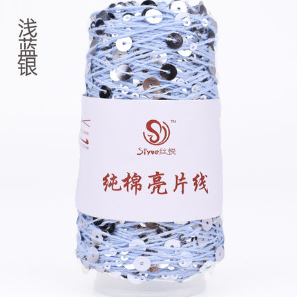 Siyue pure cotton sequined yarn size beads 3+6 hand-woven yarn tube yarn factory wholesale wool ball cross-border