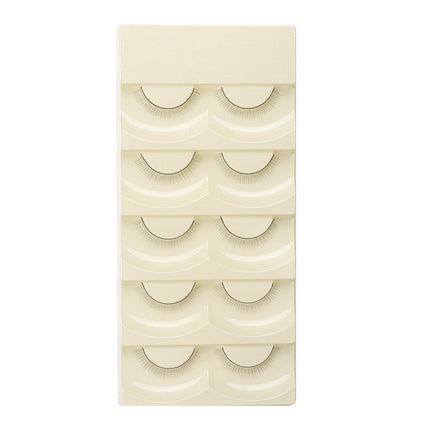 Wholesale 5 pairs of false eyelashes natural simulation grafting hard stem can support double eyelid stickers for beginners to practice eyelashes