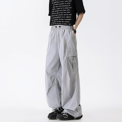 Workwear Style Men's Pants 2025 Summer New American Trendy Brand Waterproof Loose Sports Outdoor Hiking Straight-Leg Pants
