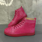 Rose red high top full of nails / 40