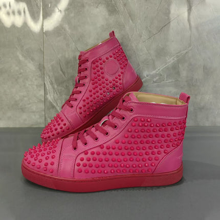 Cl European Casual Men's Sneakers Trendy Brand Sports Shoes Suede Hip-Hop Rivet High-Top Suede Cross-Border Hot Style