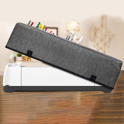 Factory wholesale die-cutting machine dust cover 300D cationic side three pockets