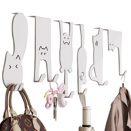 Behind the door hook storage rack punch-free kitchen cabinet door wall hanging hanger storage clothes hat key artifact