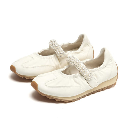 2025 New-Sports Style Shallow Mouth Mary Jane Shoes Women's Spring and Summer New Casual Round Head Thick Bottom Ballet Training Shoes