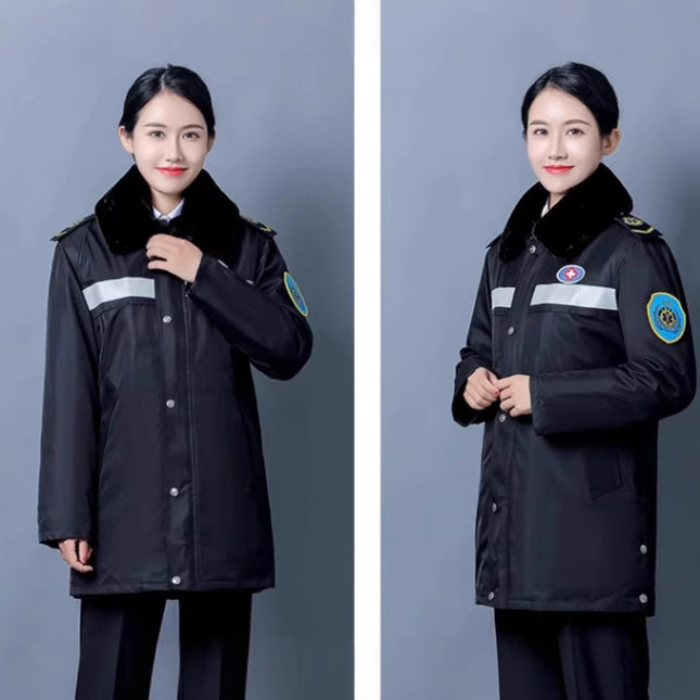 Autumn and Winter Cold-Proof Nurse Duty Cotton-Padded Jacket Thickeneded Warm down Medical Emergency Medical Care Men's and Women's Cotton-Padded Jacket