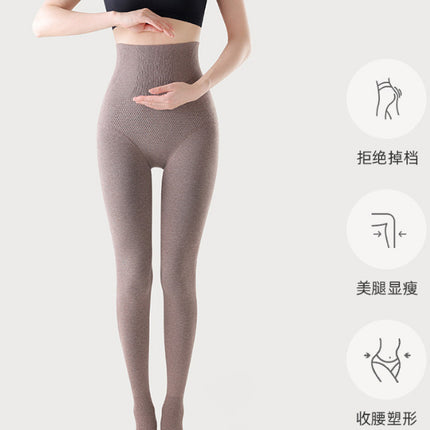 Plus-Size Cloud Cotton Leggings for Women, Suitable for Wearing Outside, for Chubby Women, Extra Thick and Fleece-Lined for Spring, Autumn, and Winter, High-Waisted, Non-Slip Pantyhose