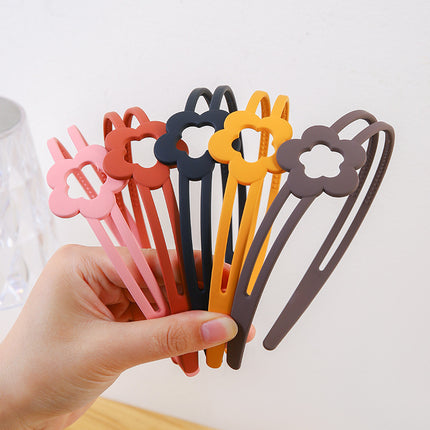Girls' toothed non-slip matte headband summer simple broken hair artifact girls' headdress non-tightening student headband