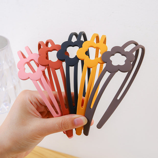Girls' toothed non-slip matte headband summer simple broken hair artifact girls' headdress non-tightening student headband