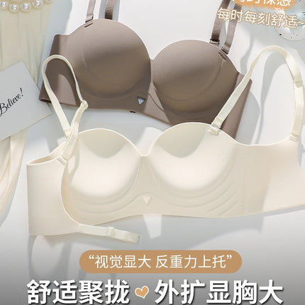 U-shaped beautiful back underwear women's small chest gathered to show the waist thin sexy peach chest extended backless bra