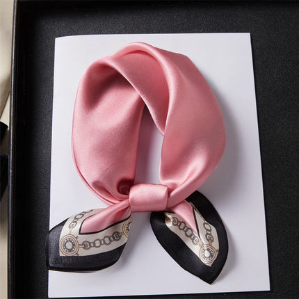 100% Silk Scarf Real Silk Premium Hangzhou Silk Small Square Scarf Spring and Autumn All-match Neck Protection Decorative Shirt Professional Scarf