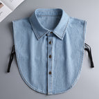 Light Denim pointed collar (cotton)