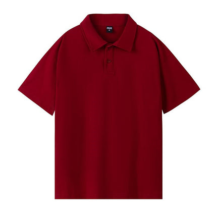 260 grams of heavy 32 double yarn cotton fashion lapel short sleeve POLO shirt men's and women's street trend can be customized
