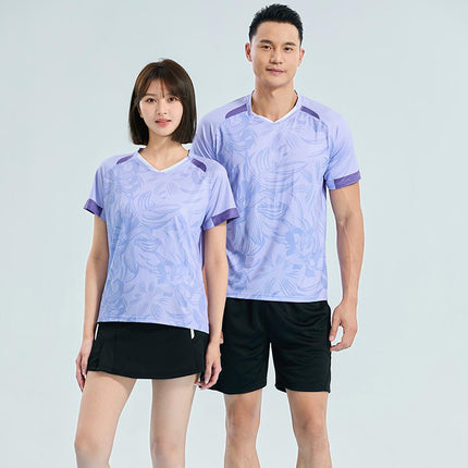 New Men's and Women's Quick-drying Breathable Adult Table Tennis Ball Suit Badminton Suit Tennis Sports Training Suit Running Suit Printed