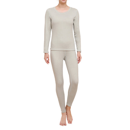2025 New Cashmere Silk Underwear for Women, Double-Sided Brushed Fleece-Lined Thermal Tops and Pants Set for Men, Seamless Wholesale