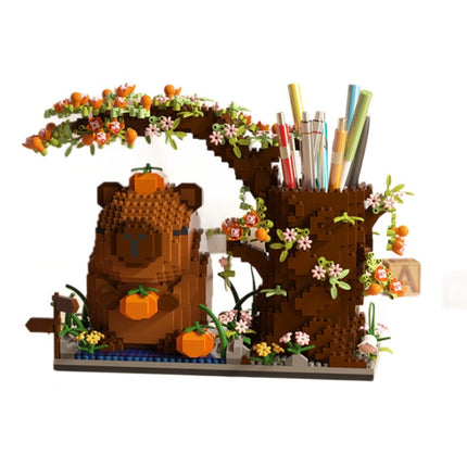 Cross-border kapi capybara Barra micro-particles creative pen container assembled building blocks Valentine's Day gift ornaments wholesale