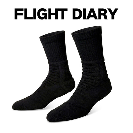 Men's Mid-Calf Long High-Top Basketball Socks with Towel Bottom, Thickened, Large Size, Professional Fitness Training Sports Socks