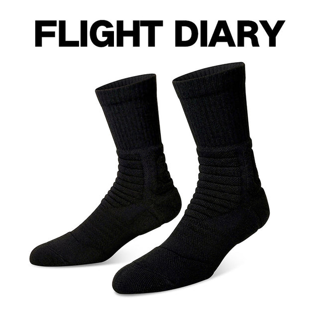 Men's Mid-Calf Long High-Top Basketball Socks with Towel Bottom, Thickened, Large Size, Professional Fitness Training Sports Socks
