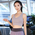 Gray purple bra / S