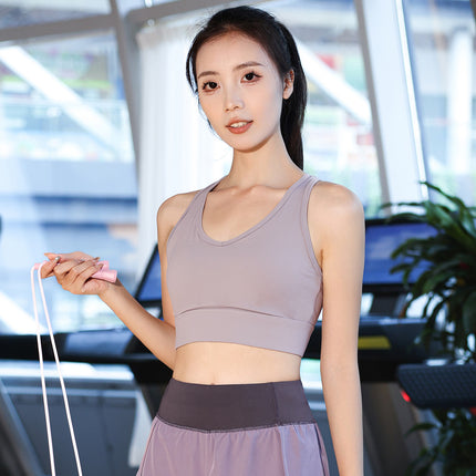 Sports Underwear Women's Fitness Running Vest with Chest Pad Backless Fitness Suit Autumn Fashion Yoga Bra