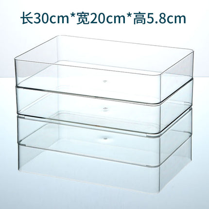 Simple Storage Box Transparent Acrylic Narrow Long Rectangular Mirror Cabinet Cosmetic Stationery Pen Kitchen Chopsticks Box