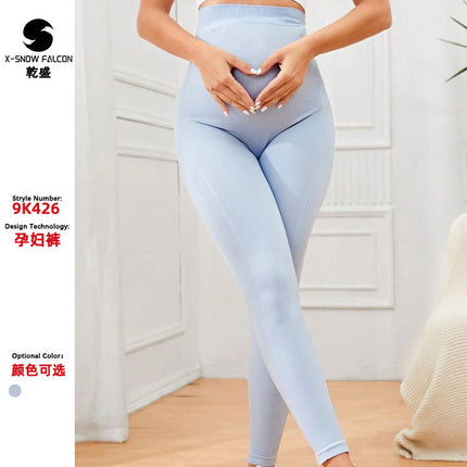 Spring and Autumn New High-Waisted Belly-Supporting Early Pregnancy Fashionable Quick-Drying Pilates Non-Constricting Long Pants Yoga Maternity Pants