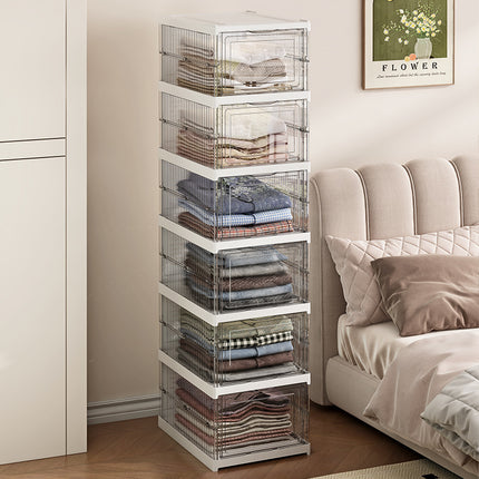 Transparent Folding Shoe Box Push-Free Thickened Shoe Box Integrated Shoe Cabinet Plastic Dustproof Shoe Box Storage Box