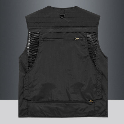 A minimum order work uniform vest custom logo emergency management communication security personnel tooling vest printing