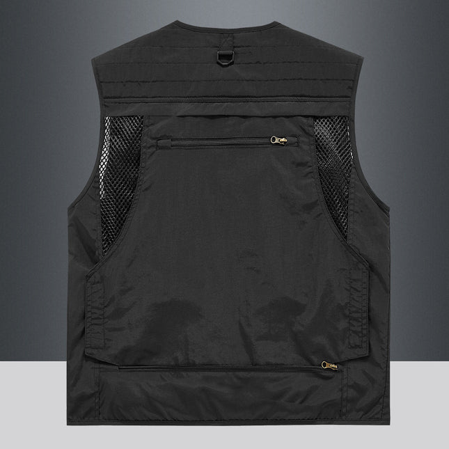 A minimum order work uniform vest custom logo emergency management communication security personnel tooling vest printing