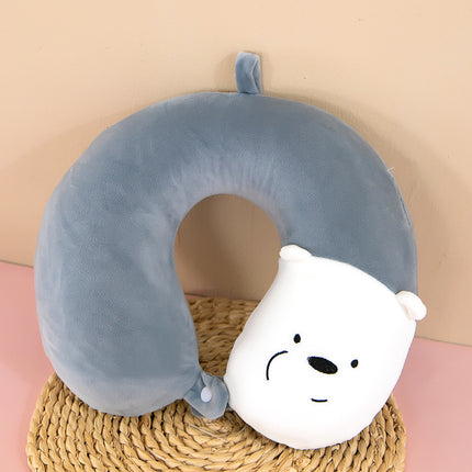Neck Pillow Travel Memory Foam U-shaped Pillow Cartoon Gift Sponge Sleeping Neck Pillow Embroidery Slow Rebound Nap Pillow