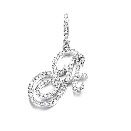 Foreign trade popular products full diamond hip hop jewelry grass letter pendant melon seed buckle Cuban chain accessories Amazon exclusive