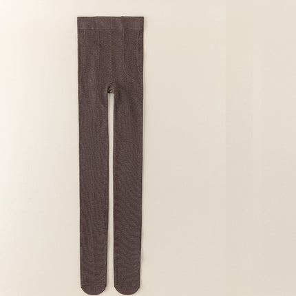 Gray Pantyhose for Women, Spring and Autumn, Gray Series, Fine Stripes, Autumn and Winter Compression Leggings, Butt-Lifting, Can Be Worn Outside, Thickened