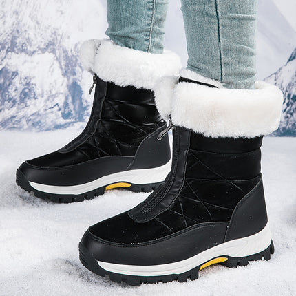 Outdoor Snow Boots for Women 2025 Winter New Style Fleece-Lined Cotton Boots Women's Cross-Border Large Size Outdoor Fleece-Lined Warm Boots