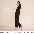 Mt2038 black three-quarter sleeve trousers with chest pad / M Suggested 40.00 kg-55.00 kg