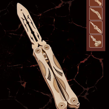 Wooden Rubber Tendon Gun Educational Toys Assembled 3d Puzzle Model Wooden Blocks Desert Eagle CSgo Game Same