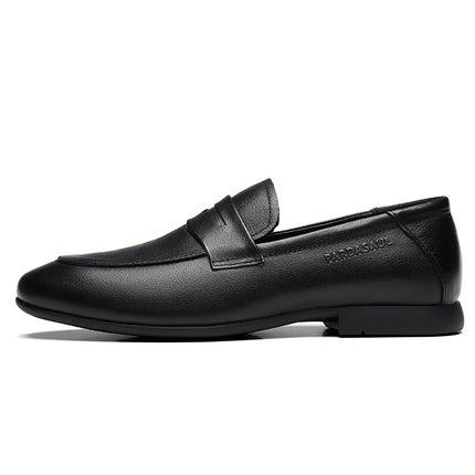 Men's shoes autumn new trendy genuine leather all-match business leather shoes men's casual soft bottom breathable slip-on peas shoes