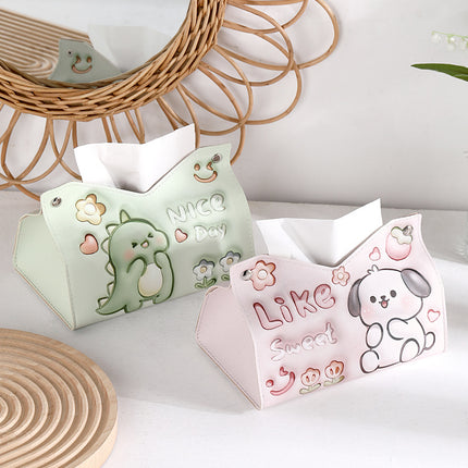 Cartoon Cute Tissue Box Home Living Room Paper Box Restaurant Multi-functional Storage Napkin Paper Box Car Paper Box