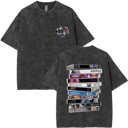 Vintage Washed Chris Brown Pop Music Album Cover Graphic t Shirt