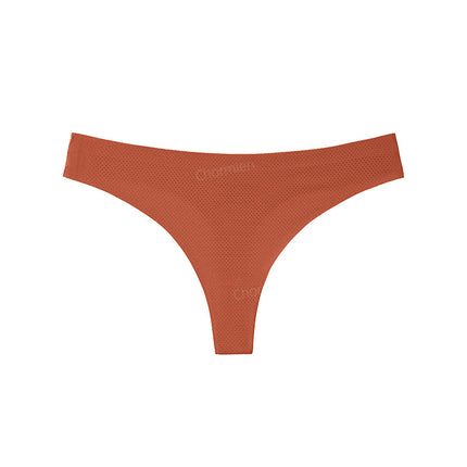 Sports Yoga Female Sexy Style Ice Silk Underwear Women's Low-Waist Seamless Underwear Cross-Border European and American Large Size T-Shaped T-Pants