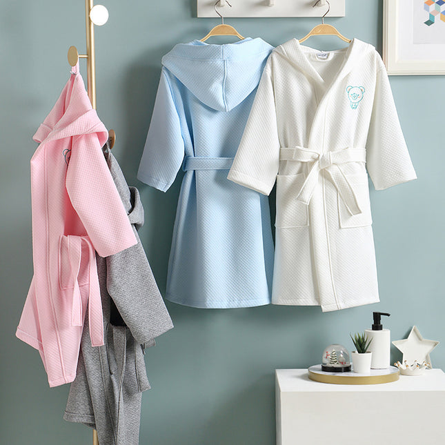 Category a All-Season Universal Children's Cartoon Cotton Air Layer Bathrobe, Bathrobe, Loungewear, Pajamas, Sleepwear, Can Be Worn Outside