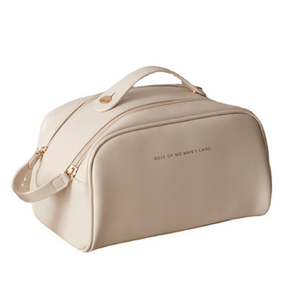 Korean-style new double-bone toast cosmetic bag women's large capacity portable wash storage bag travel business trip organizing bag